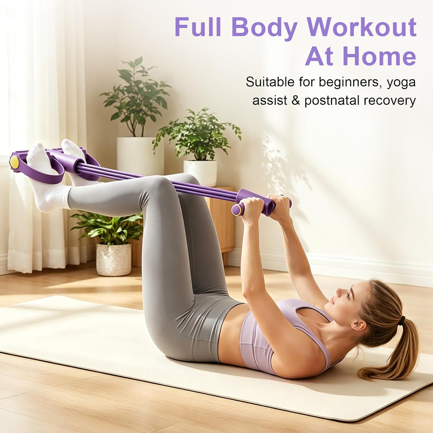Yoga Fitness Resistance Band - 4튜브 저항 밴드 다기능 텐션 로프